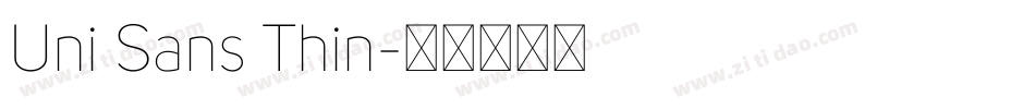 Uni Sans Thin字体转换